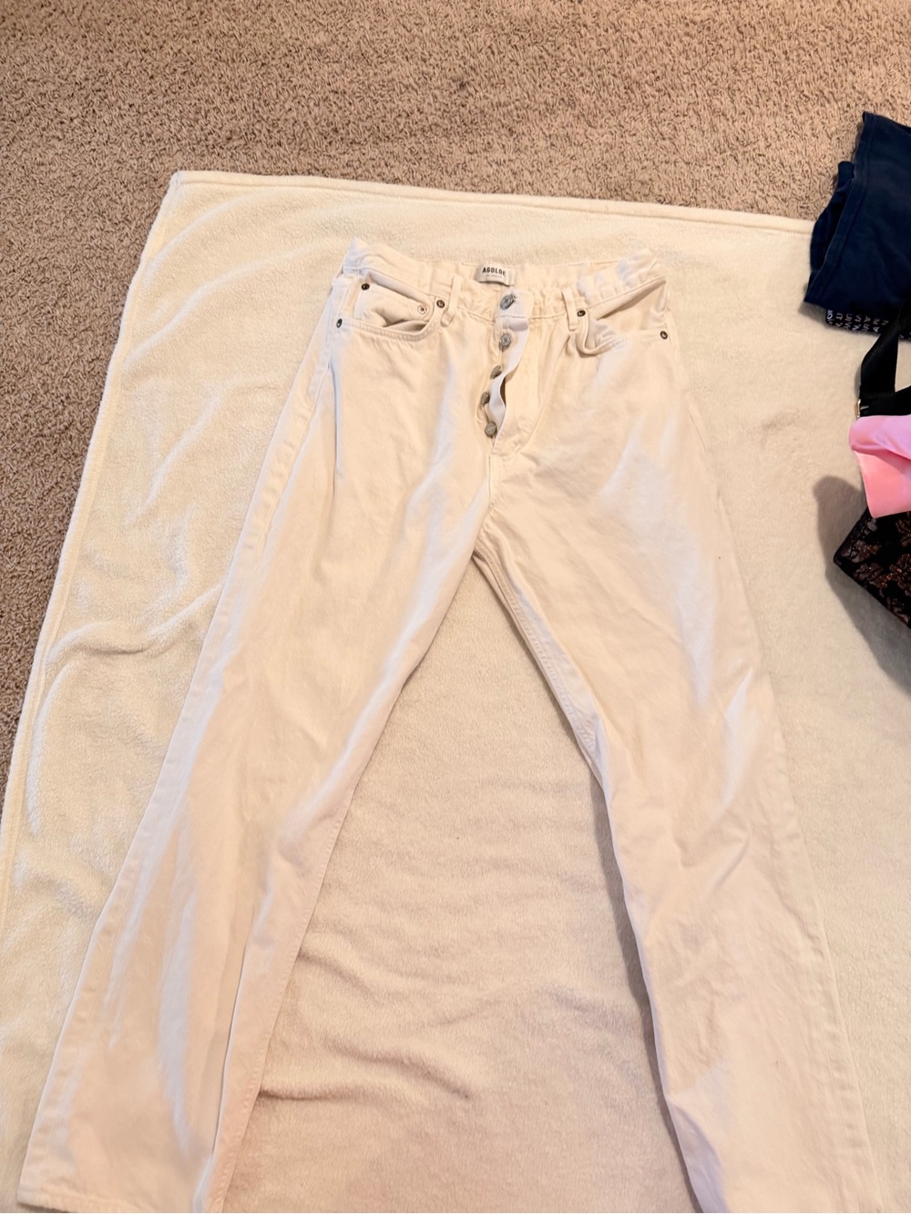 Agolde White Women’s High-Rise Jeans